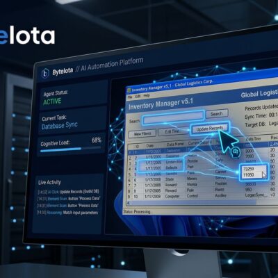 Microsoft Copilot Studio computer-using agent automating a legacy Windows application