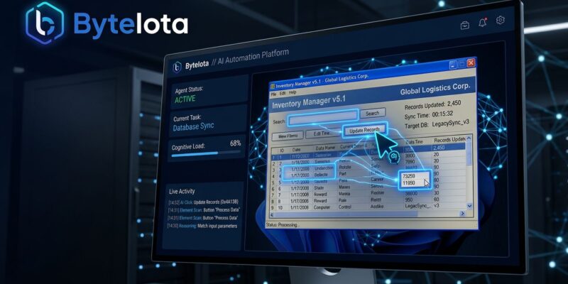 Microsoft Copilot Studio computer-using agent automating a legacy Windows application