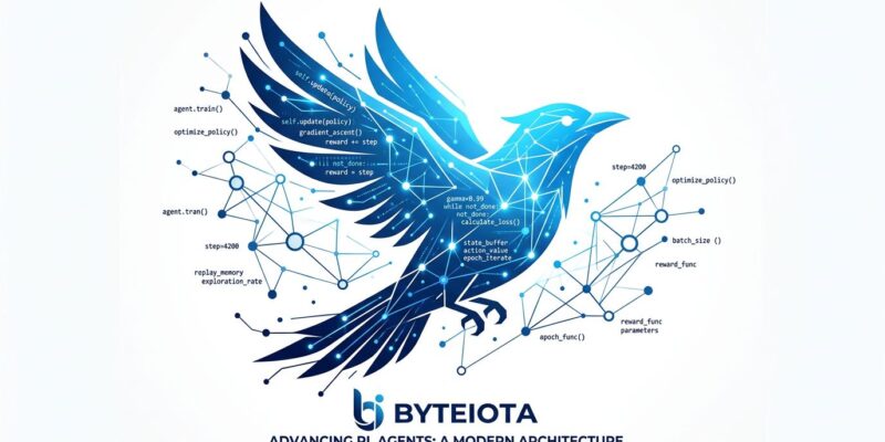 Ornith 1.0 open-source coding AI model with self-scaffolding RL training, bird symbol with code graph nodes