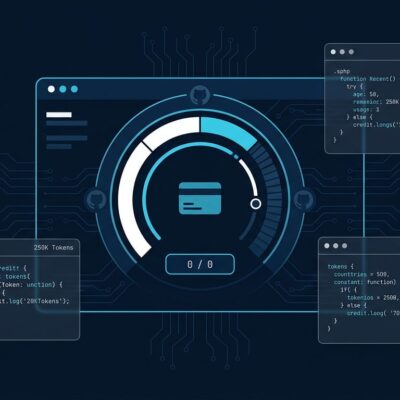 GitHub Copilot AI Credits metered billing dashboard showing token costs and developer budget planning