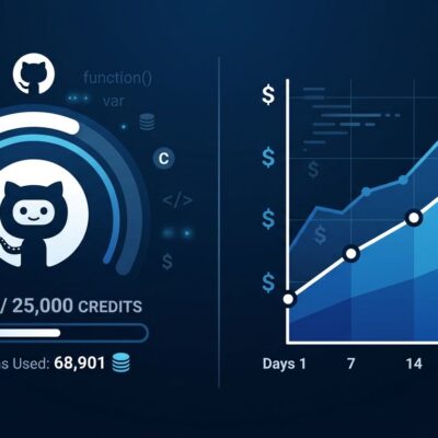 GitHub Copilot AI Credits billing meter showing token costs