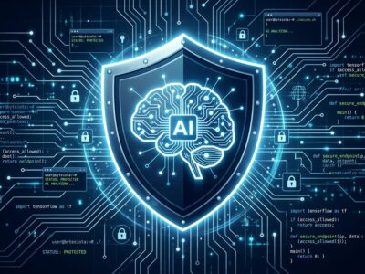 AI-powered cybersecurity shield representing OpenAI GPT-5.5-Cyber auditing open source projects