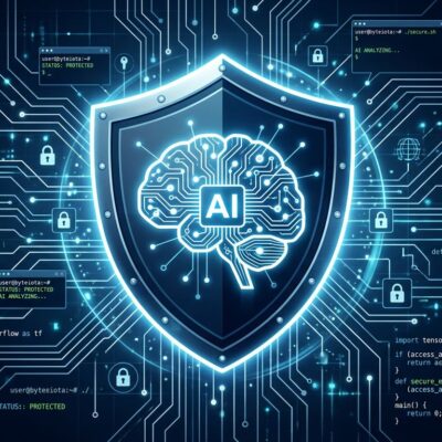 AI-powered cybersecurity shield representing OpenAI GPT-5.5-Cyber auditing open source projects