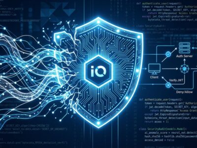 Dark cybersecurity illustration showing AI neural network tendrils penetrating a digital shield, representing the first AI-generated zero-day exploit caught by Google