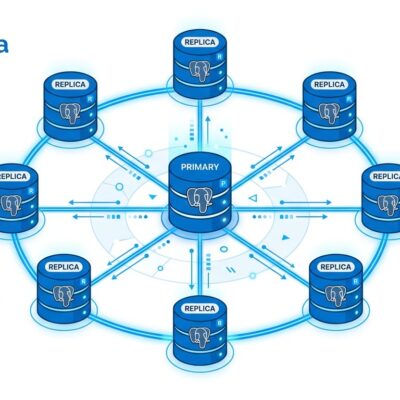 Distributed PostgreSQL database cluster with horizontal scaling connections