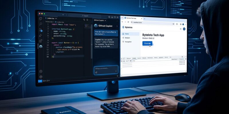 GitHub Copilot browser tools enabled by default in VS Code 1.127 showing agent browsing a web app