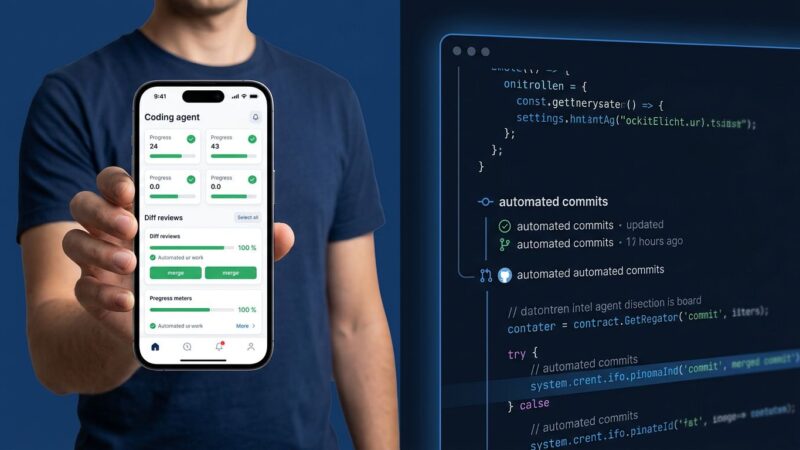 Cursor iOS app showing AI coding agents dashboard on mobile with agent supervision interface