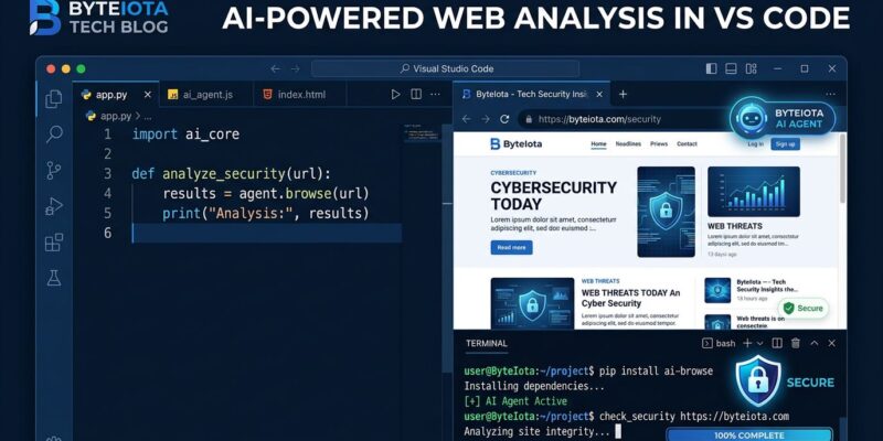 VS Code 1.127 editor interface showing AI agent browser tools and terminal sandboxing security feature