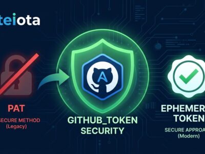 GitHub Actions workflow showing GITHUB_TOKEN replacing PAT for Copilot CLI authentication