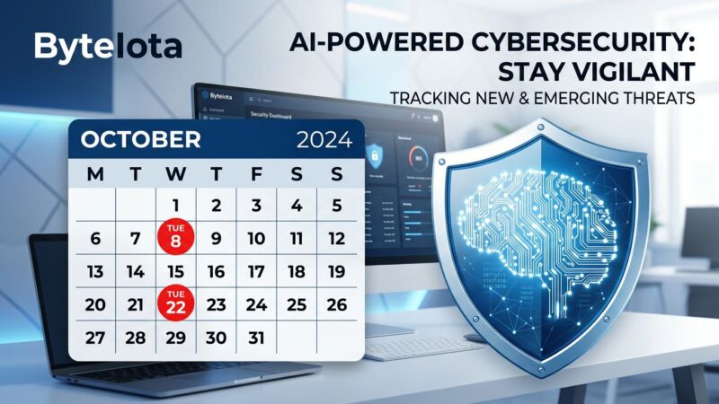 Calendar showing twice-monthly Adobe security patch schedule with AI threat acceleration concept