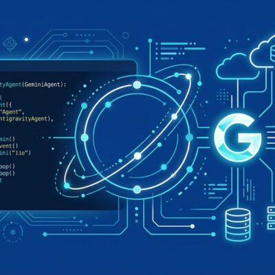 Google Antigravity SDK interface showing Python code for building a Gemini managed agent with sandboxed execution environment