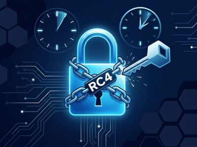Windows Active Directory padlock with RC4 being replaced by AES encryption key — Kerberos RC4 deprecation final phase July 2026