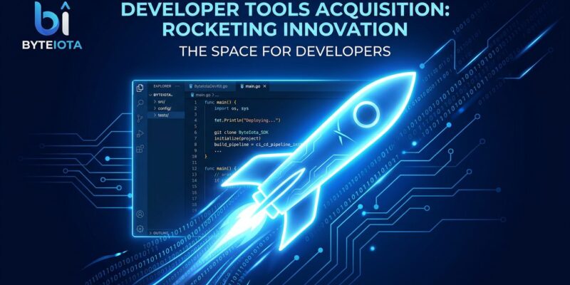 SpaceX rocket merging with code editor interface representing the 0B Cursor acquisition