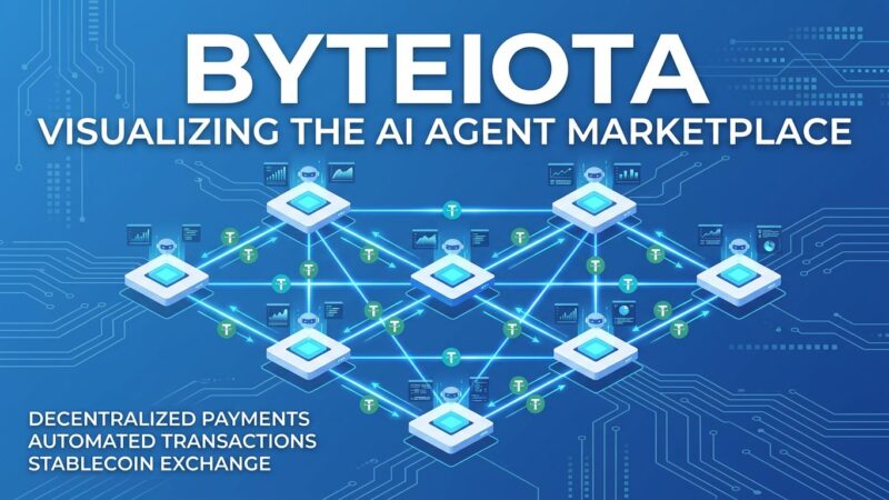 OKX AI Marketplace showing interconnected AI agents exchanging stablecoin payments