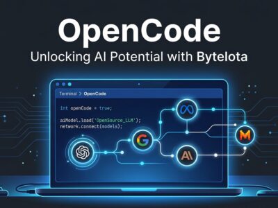OpenCode terminal coding agent interface showing model-agnostic AI provider selection