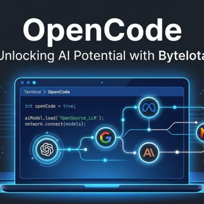 OpenCode terminal coding agent interface showing model-agnostic AI provider selection