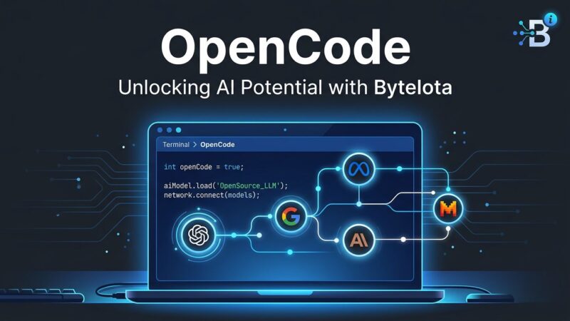 OpenCode terminal coding agent interface showing model-agnostic AI provider selection