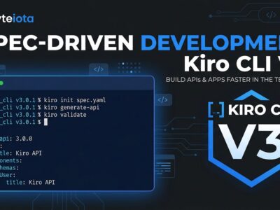 Kiro CLI V3 terminal window showing spec commands and permissions.yaml configuration