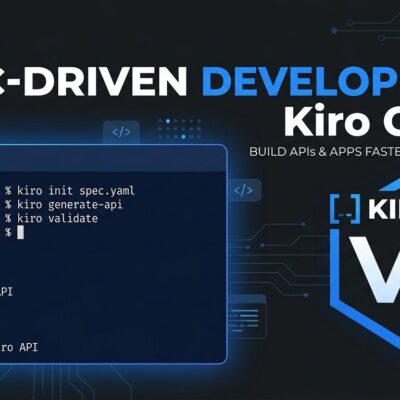 Kiro CLI V3 terminal window showing spec commands and permissions.yaml configuration