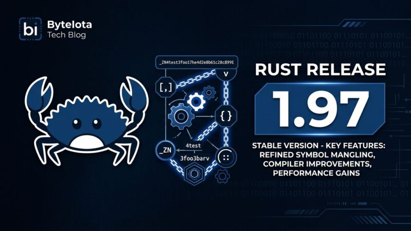 Rust 1.97 release featuring v0 symbol mangling default change and pin macro soundness fix