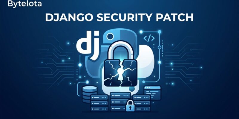 Django security patch 6.0.7 and 5.2.16 fixing CVE-2026-48588 cache poisoning vulnerability illustration