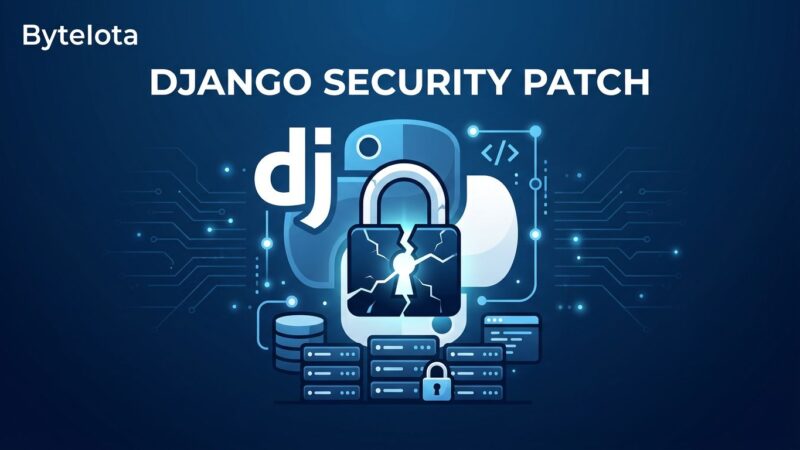 Django security patch 6.0.7 and 5.2.16 fixing CVE-2026-48588 cache poisoning vulnerability illustration