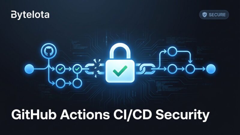 GitHub Actions workflow diagram showing GITHUB_TOKEN replacing PAT for Copilot CLI authentication, with a secure padlock icon on blue background