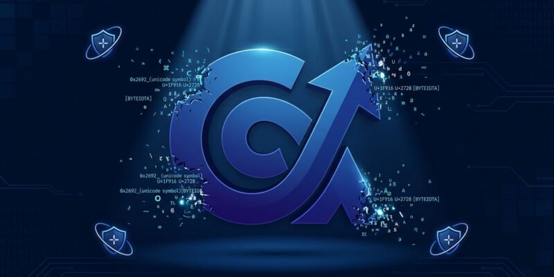 Claude Code logo with invisible Unicode markers dispersing from edges, revealing hidden API request fingerprinting