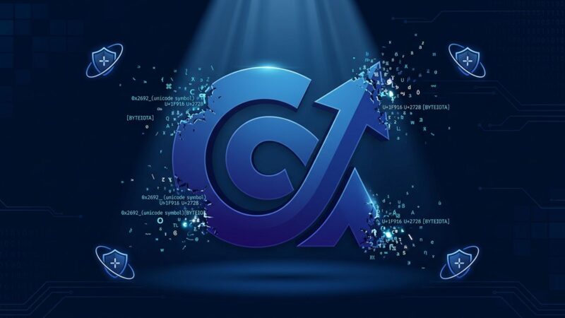 Claude Code logo with invisible Unicode markers dispersing from edges, revealing hidden API request fingerprinting