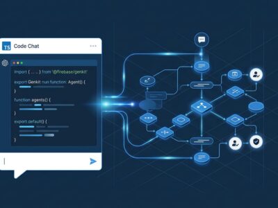 Firebase Genkit Agents API stateful chat agents diagram