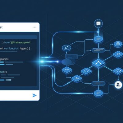 Firebase Genkit Agents API stateful chat agents diagram