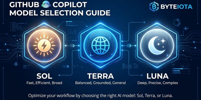 GitHub Copilot model picker showing GPT-5.6 Sol Terra Luna options