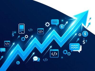Abstract data visualization chart showing explosive startup growth trajectory representing Lovable's vibe coding valuation milestone