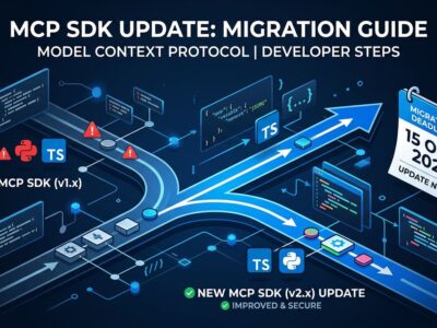 MCP SDK migration diagram showing Python and TypeScript package changes before July 28 deadline