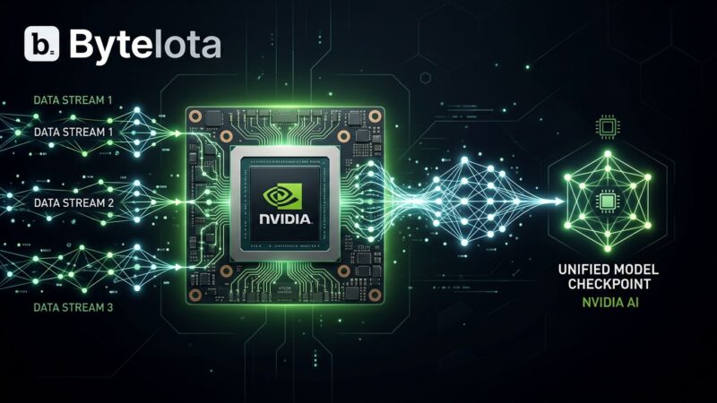 NVIDIA GPU chip with three generation modes converging into one model checkpoint