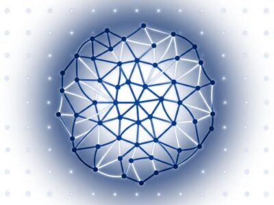 Mathematical graph network with blue glowing cycle paths and AI agent swarm pattern representing GPT-5.6 Sol Ultra solving the Cycle Double Cover Conjecture