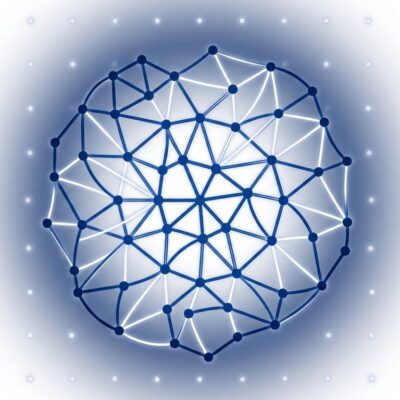 Mathematical graph network with blue glowing cycle paths and AI agent swarm pattern representing GPT-5.6 Sol Ultra solving the Cycle Double Cover Conjecture