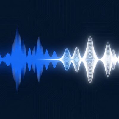 Visualization of two simultaneous audio streams representing GPT-Live-1 full-duplex voice architecture