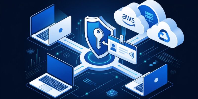 Claude Apps Gateway architecture diagram showing enterprise SSO gateway connecting developer machines to AWS Bedrock and Google Cloud