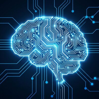 Abstract neural network visualization representing Grok 4.5 xAI mixture-of-experts architecture in blue and white