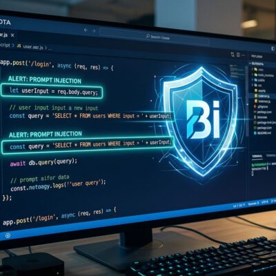 CodeQL static analysis detecting prompt injection vulnerabilities in JavaScript AI code