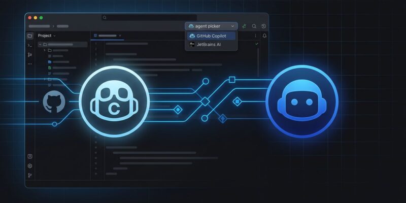 GitHub Copilot native agent picker in JetBrains AI Assistant IDE interface