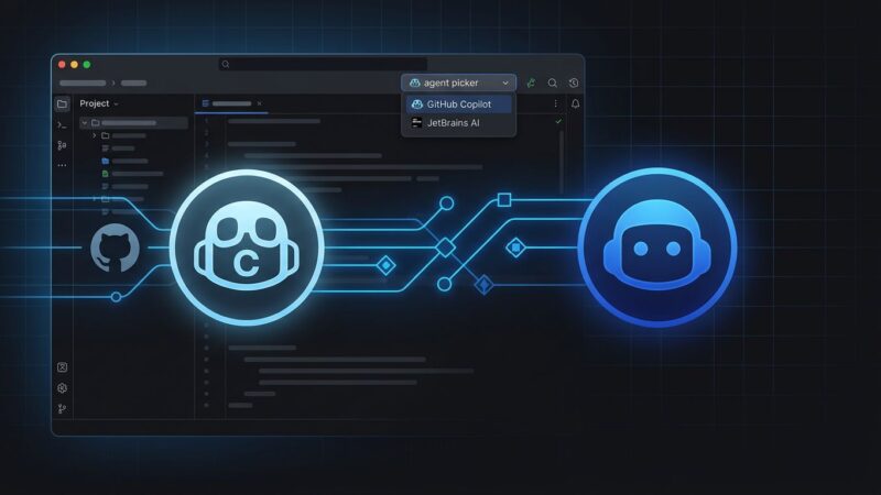 GitHub Copilot native agent picker in JetBrains AI Assistant IDE interface
