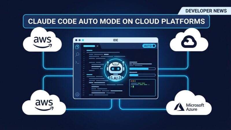 Claude Code auto mode enabled by default on AWS Bedrock, Google Cloud Vertex AI, and Azure Foundry showing agentic AI workflow in enterprise cloud environments