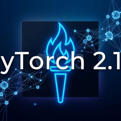 PyTorch 2.13 release featuring FlexAttention on Apple Silicon MPS, neural network nodes, and torch icon on dark blue background