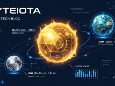 Three orbs representing GPT-5.6 Sol Terra and Luna model tiers from OpenAI on a dark blue tech background