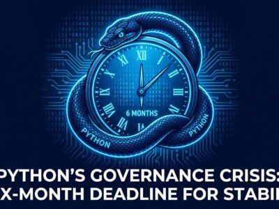 Python snake wrapped around a ticking clock representing the six-month JIT deadline