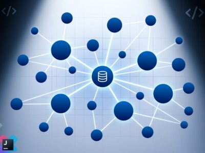 Graph network visualization showing interconnected nodes representing YouTrackDB graph database by JetBrains