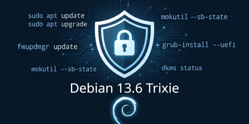 Debian 13.6 Trixie secure boot and security fixes illustration