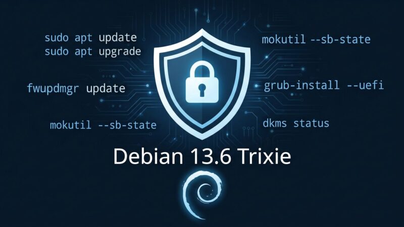 Debian 13.6 Trixie secure boot and security fixes illustration
